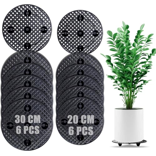 LOPYXBR 12 Stück Topfpflanzenständer 20cm/30cm Kunststoff Blumentopf Ständer Drainage Mesh, Rund Blumentopf Mesh Pads, Untersetzer Blumentopf für Innen und Außenbereich, Garten LOPYXBR 12 Stück Topfpflanzenständer 20cm/30cm Kunststoff Blumentopf Ständer Drainage Mesh, Rund Blumentopf Mesh Pads, Untersetzer Blumentopf für Innen und Außenbereich, Garten von LOPYXBR