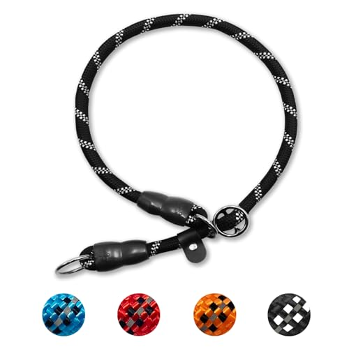 Hundehalsband mit Zugstopper, Dressurhalsung, Nylon Retrieverhalsband Reflektierend Verstellbare Hunde Halsband für kleine und mittelgroße Hunde Training, Breite 0.8 cm, Max Halsumfang 40 cm Hundehalsband mit Zugstopper, Dressurhalsung, Nylon Retrieverhalsband Reflektierend Verstellbare Hunde Halsband für kleine und mittelgroße Hunde Training, Breite 0.8 cm, Max Halsumfang 40 cm von LOS ANDES