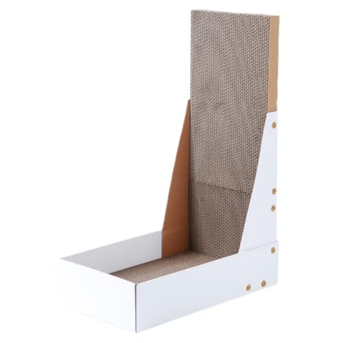 LOS ANDES Vertikale Kratzmatten, 60cm L Form Kratzer Pad für Indoor Katzen, Kratzerplatte mit Catnip, Haltbare Karton zum Schutz von Möbeln von LOS ANDES