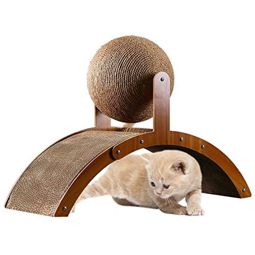 Kratzbrett Katzen, Katzenspielzeug Ball Sisal, Kratzspielzeug Katze, Robuster Karton Und Konstruktion von LOSOO