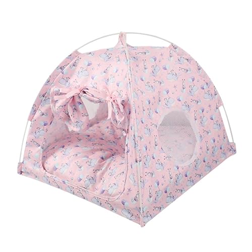 Haustierbett Hundebett Hunde-Katzen-Zelt, Hundezelt Für Drinnen Und Draußen, Zusammenklappbares Innen-Welpen-Haustier-Zeltbett Mit Weichem Lamm-Fleece-Polsterbett Katzenbett Tierbett (Color : A, Siz Haustierbett Hundebett Hunde-Katzen-Zelt, Hundezelt Für Drinnen Und Draußen, Zusammenklappbares Innen-Welpen-Haustier-Zeltbett Mit Weichem Lamm-Fleece-Polsterbett Katzenbett Tierbett (Color : A, Siz von LOSTIS