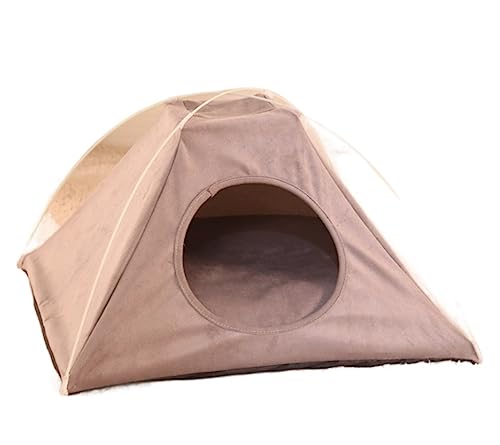 Haustierbett Hundebett Wasserdichtes Haustierzelt Outdoor Indoor Faltbares Zelt Haus Hund Katze Spielbett Matte Tragbares Faltbares Zwingerbett Katzenbett Tierbett (Color : A, Size : 50 * 50 * 33cm) von LOSTIS