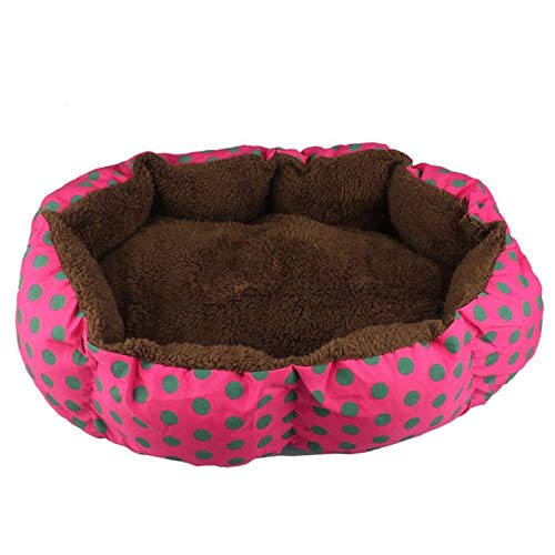 LOSVIP Winter Heimtierbedarf Weiche Fleece Haustier Hund Welpe Katze warmes Bett Haus Plüsch gemütliche Nest Mat Pad(Pink,36x30cm) von LOSVIP
