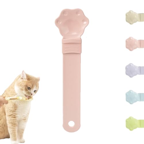 LOTFI 2024 Neuer Happy Spoon für Katzen, Katzenlöffel für Nassfutter, Katzenfutterautomat (Pink) von LOTFI