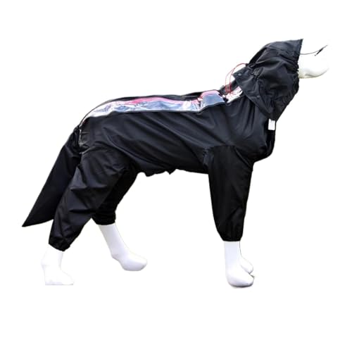 LOUPKC Luxus-Designer-Hunderegenmantel, reflektierender Ganzkörper-Hunderegenmantel, wasserdichter Overall for kleine, mittelgroße und große Hunde, Haustierprodukte for den Außenbereich(Black male dog LOUPKC Luxus-Designer-Hunderegenmantel, reflektierender Ganzkörper-Hunderegenmantel, wasserdichter Overall for kleine, mittelgroße und große Hunde, Haustierprodukte for den Außenbereich(Black male dog von LOUPKC