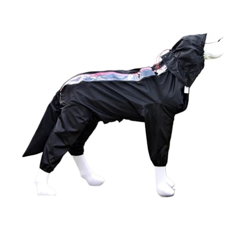 LOUPKC Luxus-Designer-Hunderegenmantel, reflektierender Ganzkörper-Hunderegenmantel, wasserdichter Overall for kleine, mittelgroße und große Hunde, Haustierprodukte for den Außenbereich(Black female d LOUPKC Luxus-Designer-Hunderegenmantel, reflektierender Ganzkörper-Hunderegenmantel, wasserdichter Overall for kleine, mittelgroße und große Hunde, Haustierprodukte for den Außenbereich(Black female d von LOUPKC