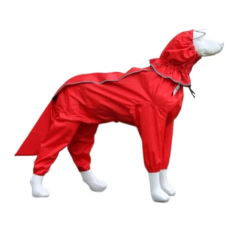 LOUPKC Luxus-Designer-Hunderegenmantel, reflektierender Ganzkörper-Hunderegenmantel, wasserdichter Overall for kleine, mittelgroße und große Hunde, Haustierprodukte for den Außenbereich(Red female dog LOUPKC Luxus-Designer-Hunderegenmantel, reflektierender Ganzkörper-Hunderegenmantel, wasserdichter Overall for kleine, mittelgroße und große Hunde, Haustierprodukte for den Außenbereich(Red female dog von LOUPKC