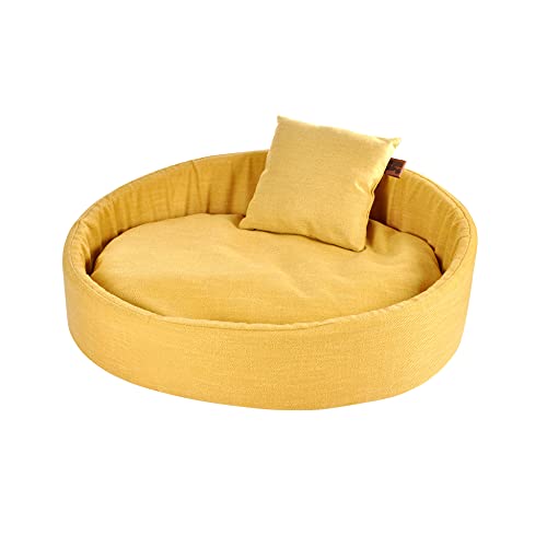 Love Story, Korb oval Polyester 80 x 60 x 28 cm Cosy Golden Gelb von Love Story