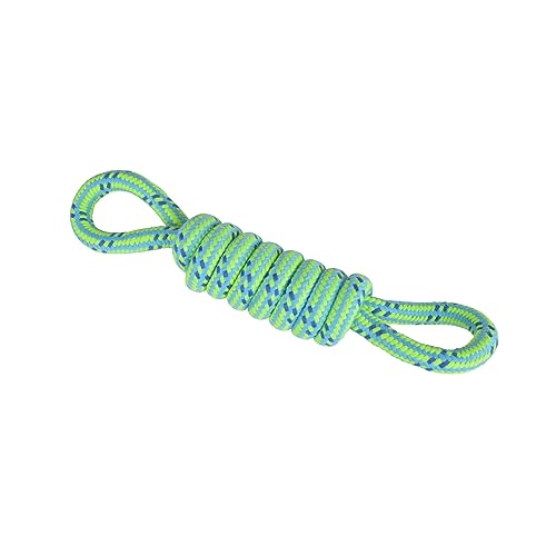 Love Story Hundespielzeug Seil Schleife mit 2 Griffen, Baumwolle, 36 x 7 x 5,5 cm, Blau von Love Story