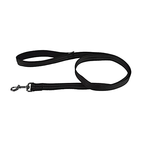 Leine, Komfortgriff, Polyester, mit reflektierenden Nähten, 120 cm, Schwarz Leine, Komfortgriff, Polyester, mit reflektierenden Nähten, 120 cm, Schwarz von LOVE STORY