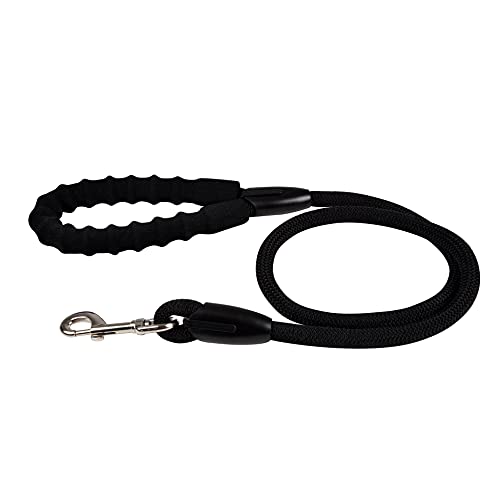 Leine, Nylon, mit Komfortgriff, Schaumstoff, 120 cm, Schwarz Leine, Nylon, mit Komfortgriff, Schaumstoff, 120 cm, Schwarz von LOVE STORY