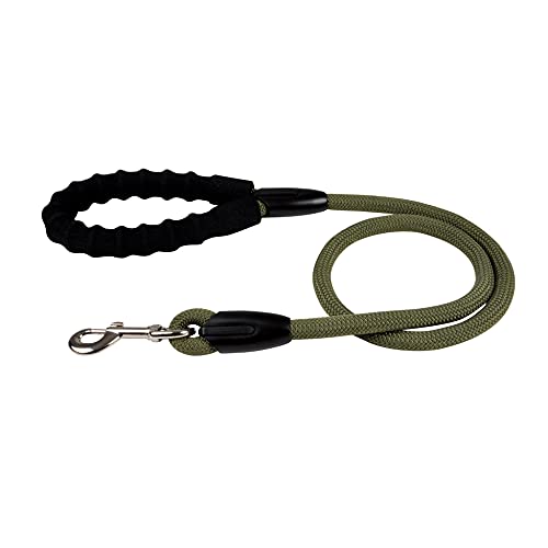 Leine aus Nylon, mit Komfortgriff, Schaumstoff, 120 cm, Khaki von LOVE STORY