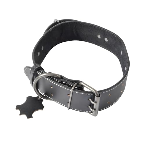 Love Story, Halsband mit Griff, für große Hunde, Leder, Größe 3XL, 80 x 5 cm, Schwarz Love Story, Halsband mit Griff, für große Hunde, Leder, Größe 3XL, 80 x 5 cm, Schwarz von LOVE STORY