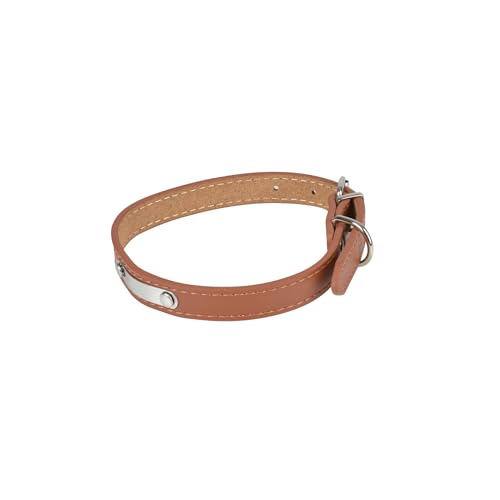 Love Story, Lederhalsband mit Metallplatte, Größe L, 50 x 1,8 cm, Cognac Love Story, Lederhalsband mit Metallplatte, Größe L, 50 x 1,8 cm, Cognac von Love Story