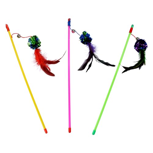 Love Story, Spielzeug Angelrute mit Federn und Glöckchen, Höhe 40 cm, 3 Farben, Rosa, Gelb, Grün Love Story, Spielzeug Angelrute mit Federn und Glöckchen, Höhe 40 cm, 3 Farben, Rosa, Gelb, Grün von Love Story