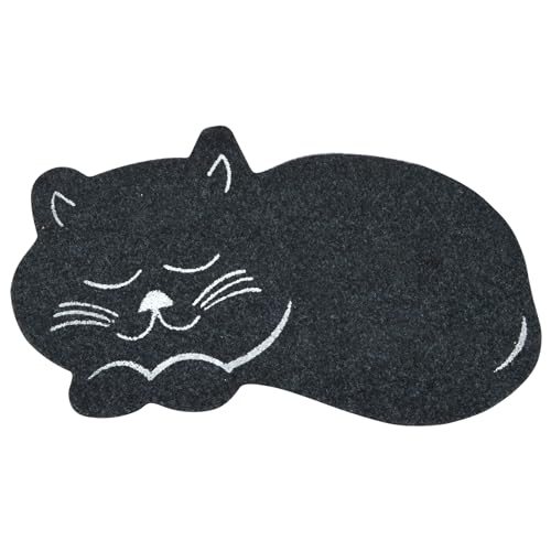 Love Story, Teppich Katze Filz 60 x 40 cm schwarz Love Story, Teppich Katze Filz 60 x 40 cm schwarz von LOVE STORY