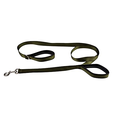 Trainingsleine mit Zwei Griffen, Polyester, 60 bis 190 cm, Khaki Trainingsleine mit Zwei Griffen, Polyester, 60 bis 190 cm, Khaki von LOVE STORY