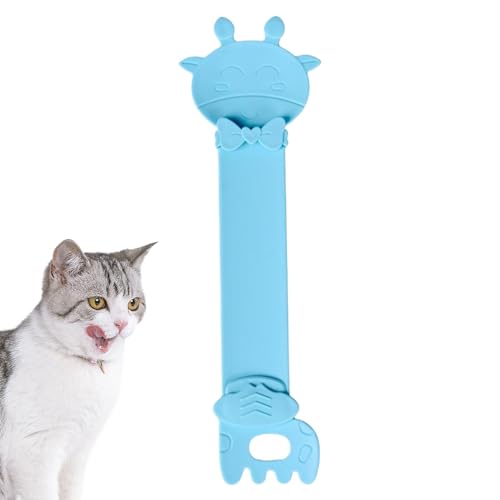 Futterstation für Katzen, Streifenlöffel, Katzenfutterspender für Haustiere, Cartoon-Design, einfaches Fütterungswerkzeug für Katzen, Hunde von LOVEMETOO
