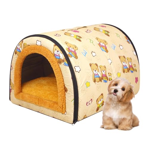 Gemütliches kleines Haustierhaus, geschlossenes Hundebett - Thermal Nest Haustierhütte wasserabweisend - Cats Resting Products Leicht zu reinigendes Hundehaus für Wohnzimmer, Reisen, Camping, Schlafzi von LOVEMETOO
