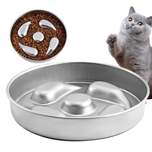 Hundenäpfe mit langsamer Fütterung aus Edelstahl, langsame Fütterung aus Metall | Futternapf für Hunde mit langsamer Fütterung auf beiden Seiten, rutschfeste Basis aus Metall, Schüsseln Hundenäpfe mit langsamer Fütterung aus Edelstahl, langsame Fütterung aus Metall | Futternapf für Hunde mit langsamer Fütterung auf beiden Seiten, rutschfeste Basis aus Metall, Schüsseln von LOVEMETOO