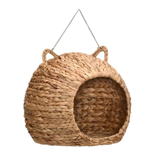 Katzennest aus Weide, gewebtes Katzenbett | Kuppel für Katzen aus Weide – natürliches Katzennest handgewebt, Katzennest zum Aufhängen für Katzenkomfort, für den Innenbereich und Katzennest aus Weide, gewebtes Katzenbett | Kuppel für Katzen aus Weide – natürliches Katzennest handgewebt, Katzennest zum Aufhängen für Katzenkomfort, für den Innenbereich und von LOVEMETOO