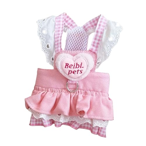 LOVIVER , Haustier-Welpenrock, süßes Katzenkleidungskostüm, Haustierkleid, Partykleidung, Foto-Requisiten, Kleidung mit D-Ringen, Hundekleidung, l von LOVIVER