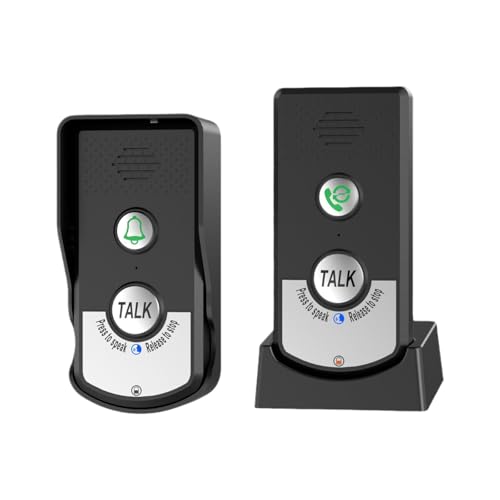 LOVIVER 2-Wege-Sprech-Türklingel, elektronische Türklingel, große Reichweite, Pager-Gong, schnurlose Gegensprechanlage für den Innen- und Außenbereich, für, Schwarz LOVIVER 2-Wege-Sprech-Türklingel, elektronische Türklingel, große Reichweite, Pager-Gong, schnurlose Gegensprechanlage für den Innen- und Außenbereich, für, Schwarz von LOVIVER