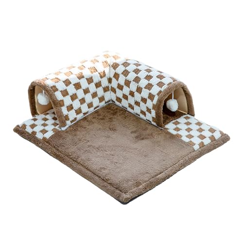 LOVIVER 2-in-1-Katzenbett, Spieltunnel, Katzenspielmatte, Kitty-Training, langlebiges Katzenaktivitätszentrum, interaktives Spielzeug für Indoor-Katzen und, LOVIVER 2-in-1-Katzenbett, Spieltunnel, Katzenspielmatte, Kitty-Training, langlebiges Katzenaktivitätszentrum, interaktives Spielzeug für Indoor-Katzen und, von LOVIVER