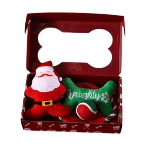 LOVIVER 4 Stück Weihnachtskauspielzeug für Hunde, Quietschspielzeug aus Plüsch, interaktives Weihnachtsspielzeug für Haustiere für kleine, mittelgroße und LOVIVER 4 Stück Weihnachtskauspielzeug für Hunde, Quietschspielzeug aus Plüsch, interaktives Weihnachtsspielzeug für Haustiere für kleine, mittelgroße und von LOVIVER