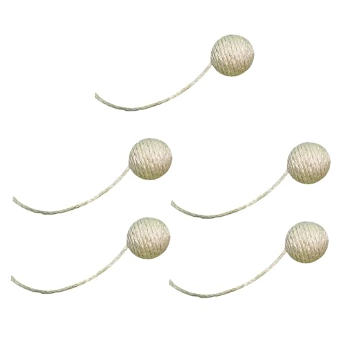 LOVIVER 5-teiliges Katzenspielzeug, Sisalball, interaktives Katzenspielzeug für kleine und mittelgroße Katzen, und verschleißfeste Katzen-Hanfseilbälle, 5.5 cm Weiß LOVIVER 5-teiliges Katzenspielzeug, Sisalball, interaktives Katzenspielzeug für kleine und mittelgroße Katzen, und verschleißfeste Katzen-Hanfseilbälle, 5.5 cm Weiß von LOVIVER