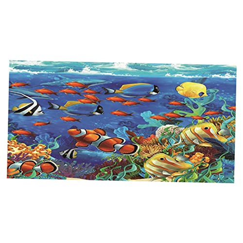 LOVIVER Aquarium Landschaft Aufkleber Poster 3D Aquarium Hintergrund Aufkleber, 60x102CM von LOVIVER