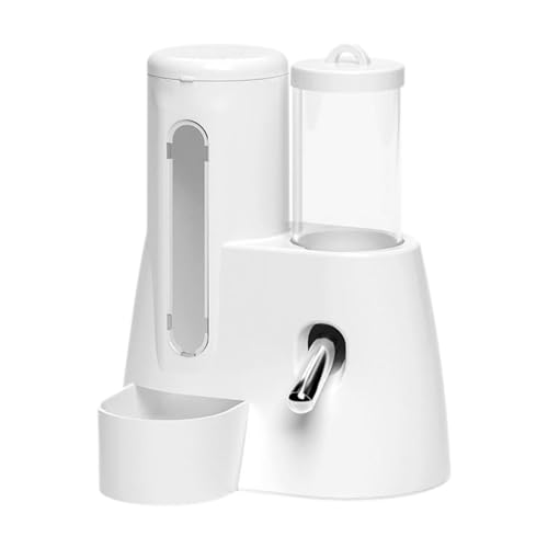LOVIVER Automatischer Hamster -Feeder -Lebensmittelspender mit Wasserflasche Nicht -Slip -Lebensmittelbehälter für kleine Tiere Chinchillas Hedgehog, Weiß, 80 Ml von LOVIVER