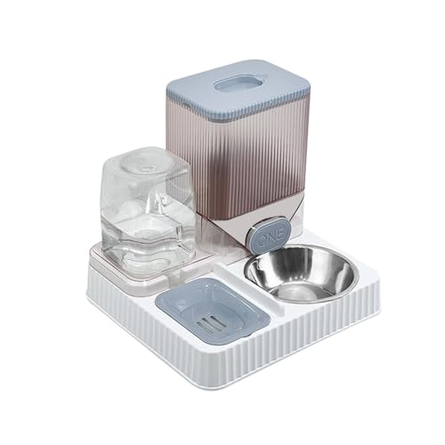 LOVIVER Automatischer Katzentrinker, Wasser- und Futterspender für Katzen und Hunde für kleine, mittelgroße und große Hunde und Kaninchen, Grau mit Schüssel LOVIVER Automatischer Katzentrinker, Wasser- und Futterspender für Katzen und Hunde für kleine, mittelgroße und große Hunde und Kaninchen, Grau mit Schüssel von LOVIVER