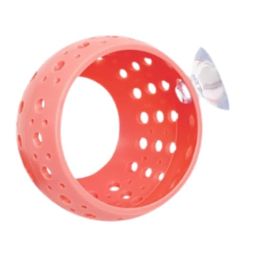 LOVIVER Betta Fischtunnel Fisch Versteck Tunnel Ornament Shrimp Höhle Dekoration, Rosa von LOVIVER