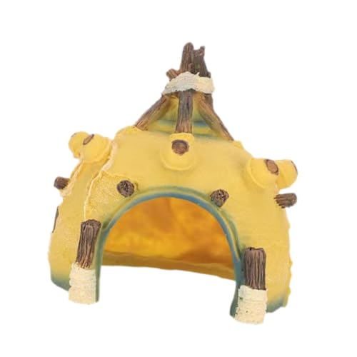 LOVIVER Fischglas-Tank-Dekor, Statuen-Dekorationen, Unterwasser-Landschaftsharz, multifunktionaler Unterschlupf, Hausschutz für laichende Schildkröten zu, GELB LOVIVER Fischglas-Tank-Dekor, Statuen-Dekorationen, Unterwasser-Landschaftsharz, multifunktionaler Unterschlupf, Hausschutz für laichende Schildkröten zu, GELB von LOVIVER