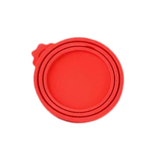 LOVIVER Futterdosendeckel-Dichtungsabdeckung, Heimtierbedarf, passend für die meisten Dosendeckel in Standardgröße für Hunde, Rot von LOVIVER