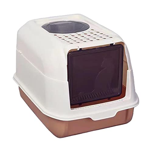 LOVIVER Geschlossene Katzentoilette, Kätzchentoilette, überdachte Katzentoilette, oberer Einstieg, abnehmbare Kapuze mit Tür, Katzentoilette für, Orange LOVIVER Geschlossene Katzentoilette, Kätzchentoilette, überdachte Katzentoilette, oberer Einstieg, abnehmbare Kapuze mit Tür, Katzentoilette für, Orange von LOVIVER