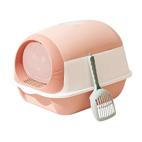 LOVIVER Geschlossene Katzentoilette für Hauskatzen, Katzentoilette mit Kapuze und Vordertür, Katzentoilette, Katzentoilette, Haustiertoilette für kleine, rosa weiß LOVIVER Geschlossene Katzentoilette für Hauskatzen, Katzentoilette mit Kapuze und Vordertür, Katzentoilette, Katzentoilette, Haustiertoilette für kleine, rosa weiß von LOVIVER