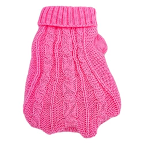 LOVIVER Gestrickter Hundepullover, Hundemantel, Jacke, bequem, Wandern, Urlaub, warm, Wandern, Welpen-Strickwaren, Kostüm, Haustier-Kleidung, Rosa XS von LOVIVER