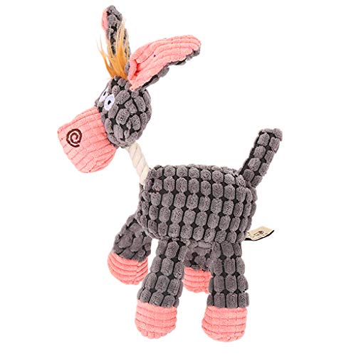 LOVIVER Giraffe kuscheligtier Kuscheltier kuschelig Hundespielzeug mit Quietscher für Hunde und Hündchen, Grau von LOVIVER