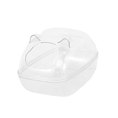 LOVIVER Hamster-Sandbad-Behälter, vollständig transparentes Badezimmer, Acryl-Toilette, Becken mit doppeltem Verwendungszweck für Käfigzubehör für kleine, Rechteck L von LOVIVER