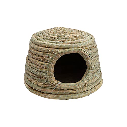 LOVIVER Handgewebtes Kaninchengrashaus, Hüttenhütte, Versteck, Unterschlupf, Bett, stabil, langlebig, bequem, Nest-Kauspielzeug für Meerschweinchen, Gross LOVIVER Handgewebtes Kaninchengrashaus, Hüttenhütte, Versteck, Unterschlupf, Bett, stabil, langlebig, bequem, Nest-Kauspielzeug für Meerschweinchen, Gross von LOVIVER