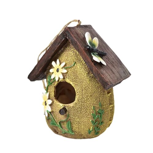 LOVIVER Hanges Vogelhaus für Gartendekor im Freien Rustikale Ornament Harz Vogelhütte Dekoratives Vogelhaus für Gartenzaun im Hinterhof, 13cmx10.5cmx16cm LOVIVER Hanges Vogelhaus für Gartendekor im Freien Rustikale Ornament Harz Vogelhütte Dekoratives Vogelhaus für Gartenzaun im Hinterhof, 13cmx10.5cmx16cm von LOVIVER