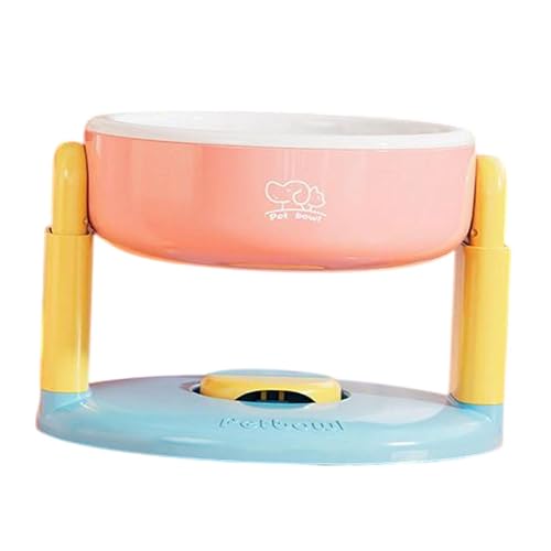 LOVIVER Haustier Feeder Hund Feeding Bowl Welpe Kätzchen Fütterungsschale einfache Reinigung Anti -Schlupf -Saughöhte Katzenschalen Lebensmittelbehälter, Rosa von LOVIVER