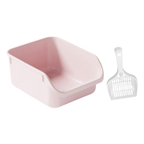 LOVIVER Haustier Katze Toilette Sand Box Kätzchen Toilette Katzenstreu Behälter Tragbare Haustier Liefert Open Top Pet Antihaft Katzentoilette, ROSA von LOVIVER