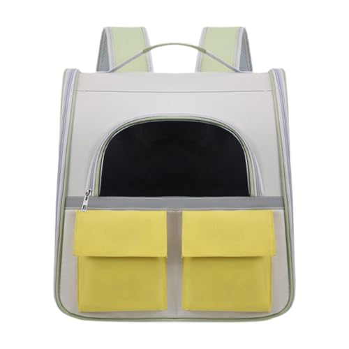 LOVIVER Haustierträger -Rucksack -Reisetasche mit atmungsaktivem Tragetasche Handtasche für Kätzchen Kitty Smalltiere Hundefahrten Reisen, Gelb von LOVIVER