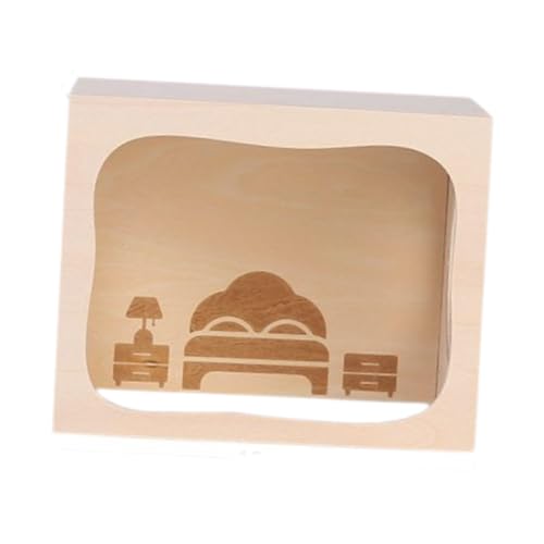 LOVIVER Holz Hamsterhaus Hamster Versteck Versteck Versteck Zubehör Exploration Spielzeug Käfig Zubehör für Ratte Hamster Rennmäuse Maus, S Bedroom von LOVIVER