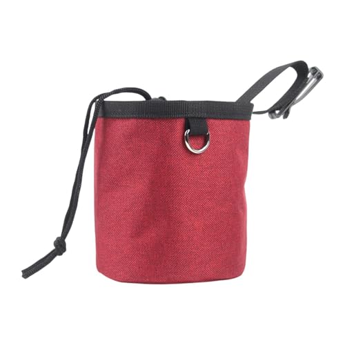 LOVIVER Hund behandeln Beutelbeutel Feed Snack Träger vielseitig multifunktional Carry Pet Food Toy Bag Dog Training Treat Tasche zum Gehen, Rot von LOVIVER