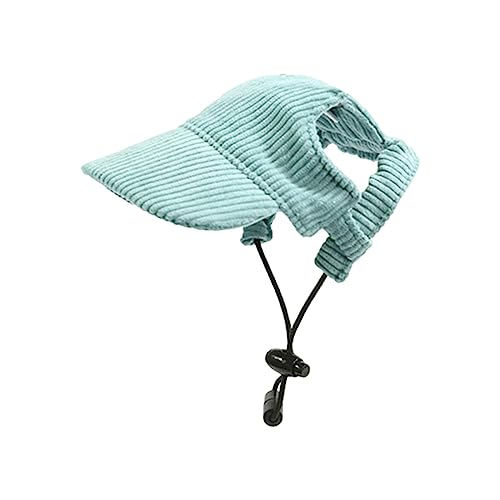 LOVIVER Hunde-Baseballmütze, Haustiermütze, atmungsaktive Hundemütze für kleine mittelgroße Hunde mit Ohrlöchern, verstellbare Hunde-Trucker-Mütze, grün s von LOVIVER