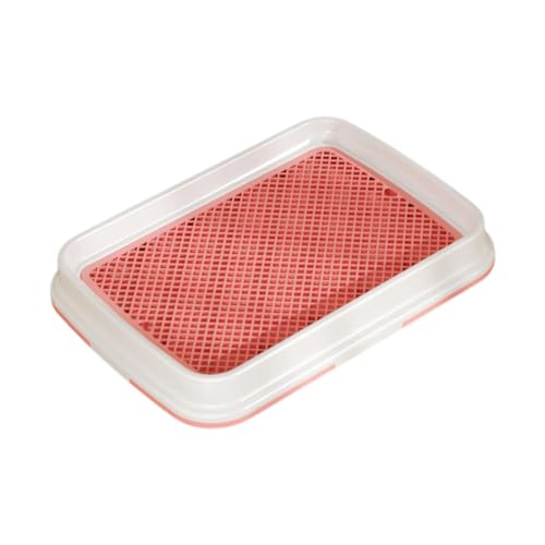 LOVIVER Hunde Toilette PETOMTOMTRAUTSAULTER HELPSPLOSSPLÖSSE Puppe PUPTTER Pans Training Toilettengitter Töpfchen -Tablettnetz Gitter Hunde Toilette, Rosa von LOVIVER